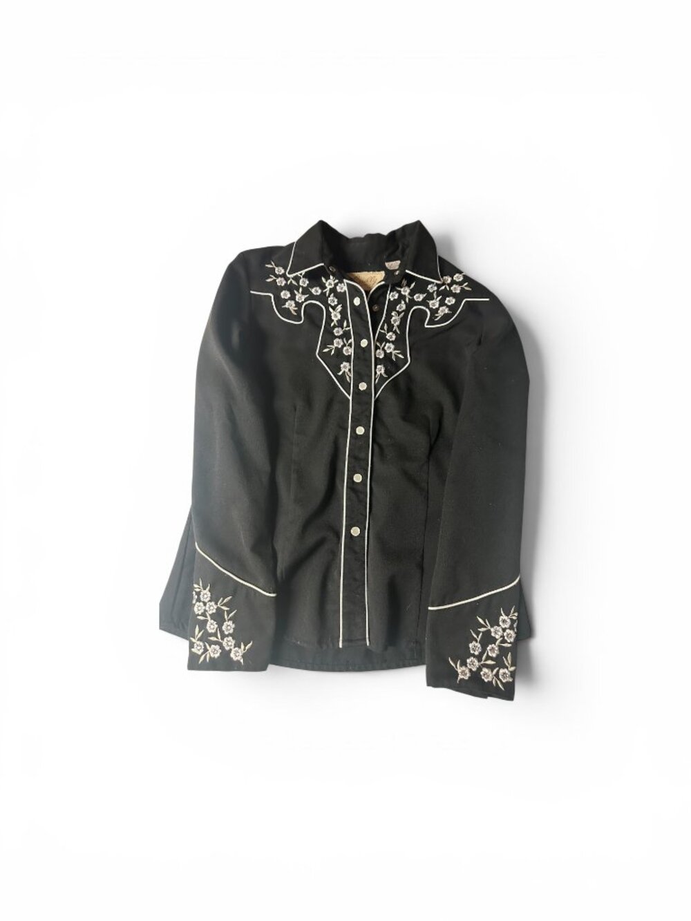 SCULLY LONG SLEEVES GORGEOUS EMBROIDERED WESTERN WOMEN'S SHIRT SMALL Rodeo
